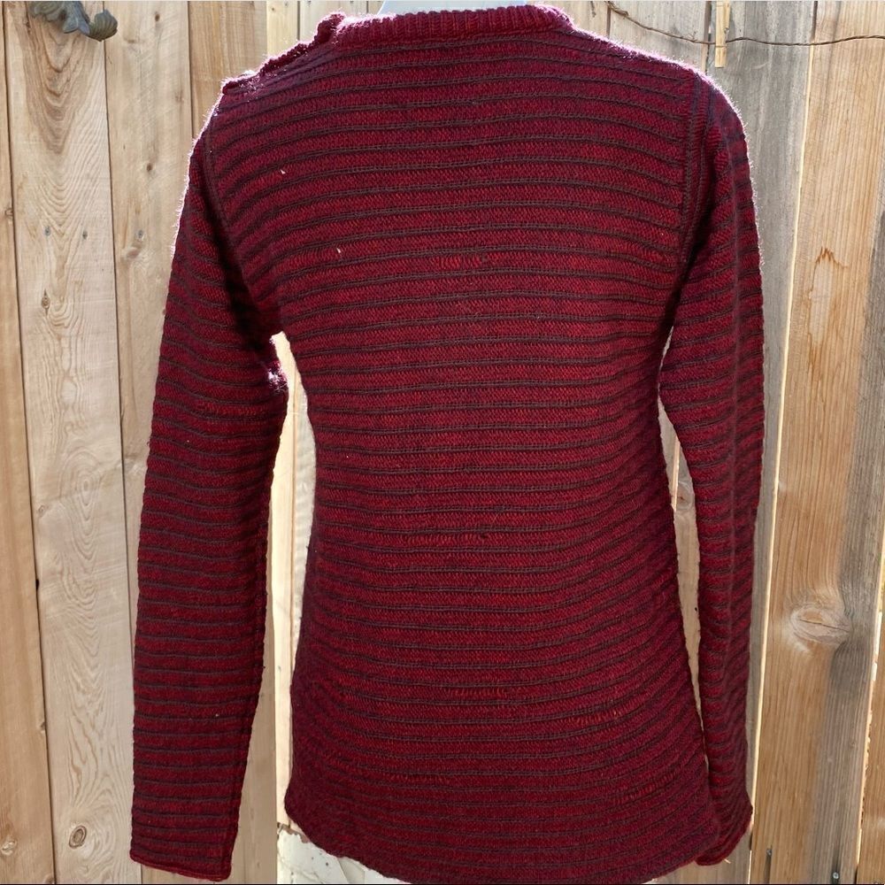 Zadig & Voltaire Red Striped Distressed Sweater size small - Picture 13 of 14